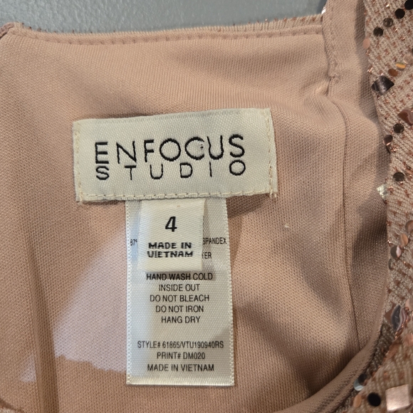 Enfocus Studio Blush Sequin Dress (6c14) - Picture 5 of 6